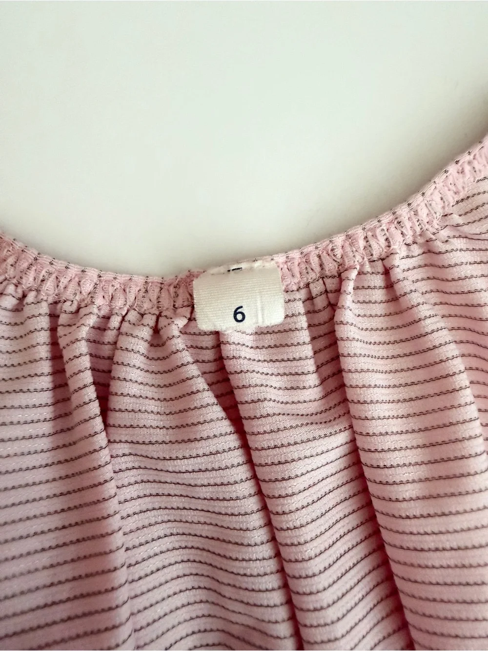 EUC Lululemon Light Pink & Gray Stripe Ruffle Tank
